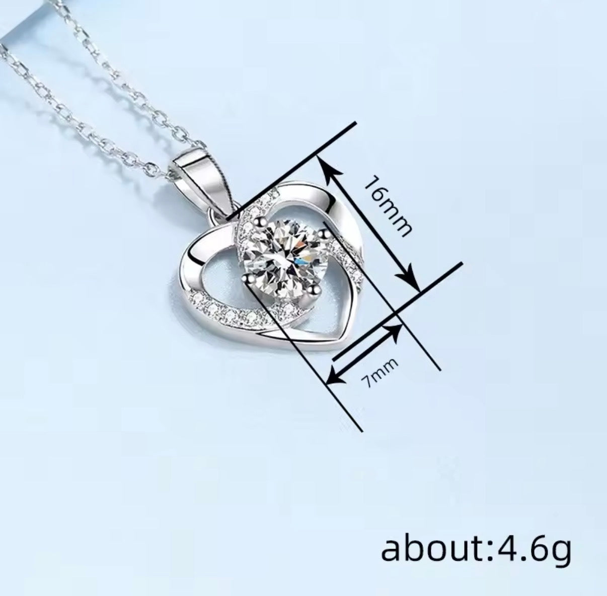 HEARTNOVA – Collana con nucleo in moissanite