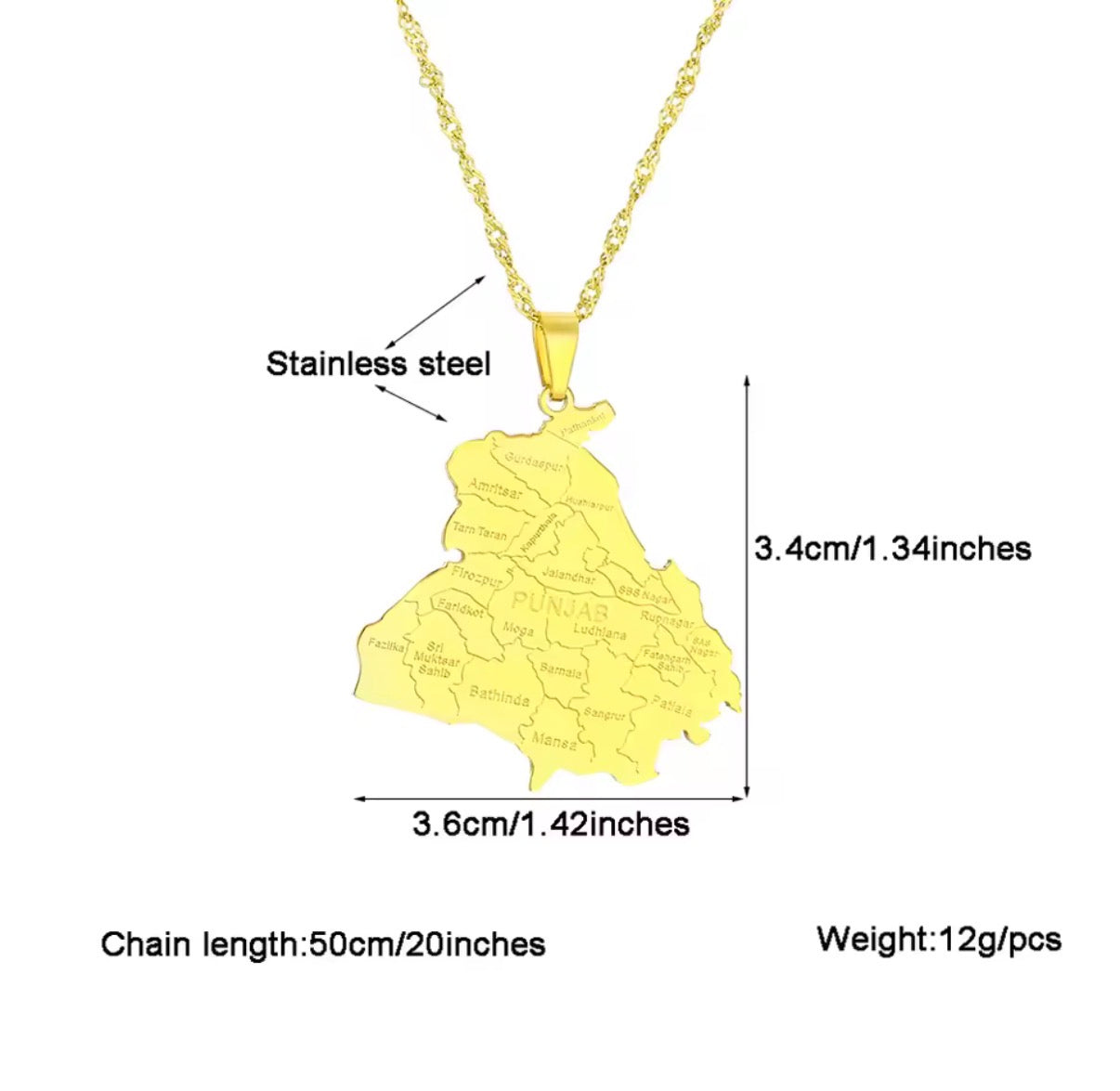 PUNJAB – Collana delle province