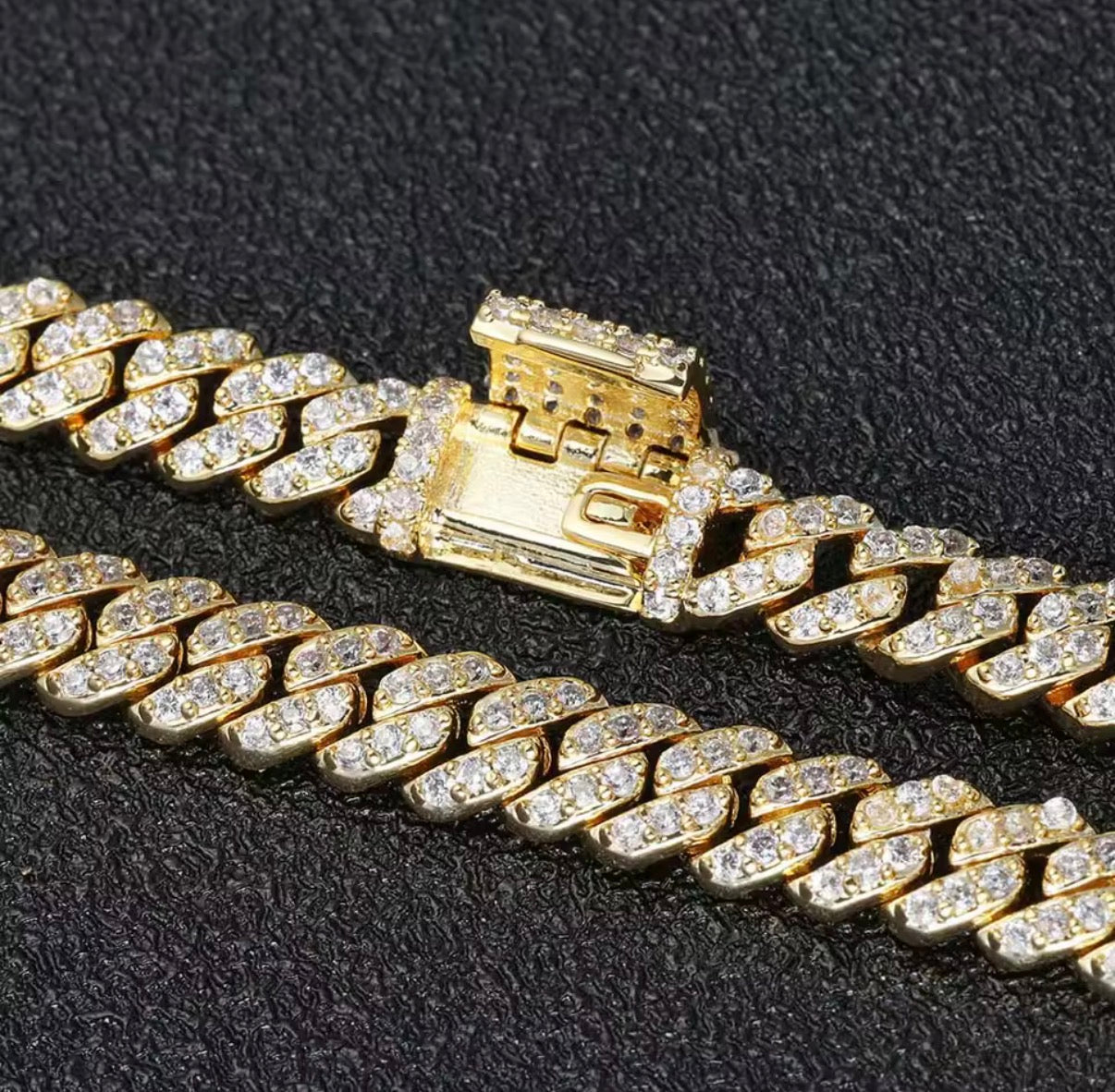 MINICLAVE – Bracciale a maglie cubane ghiacciate