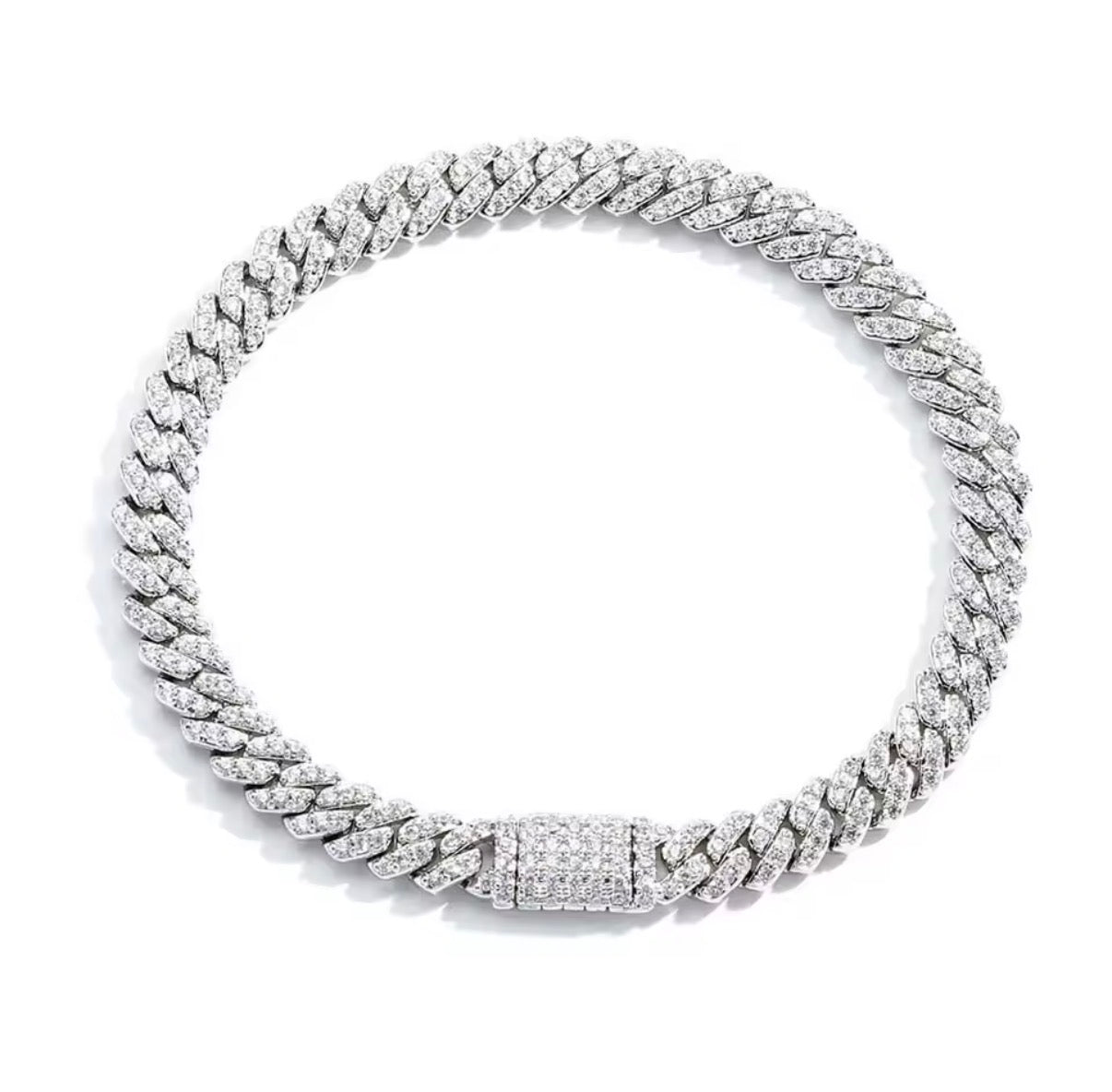 MINICLAVE – Bracciale a maglie cubane ghiacciate
