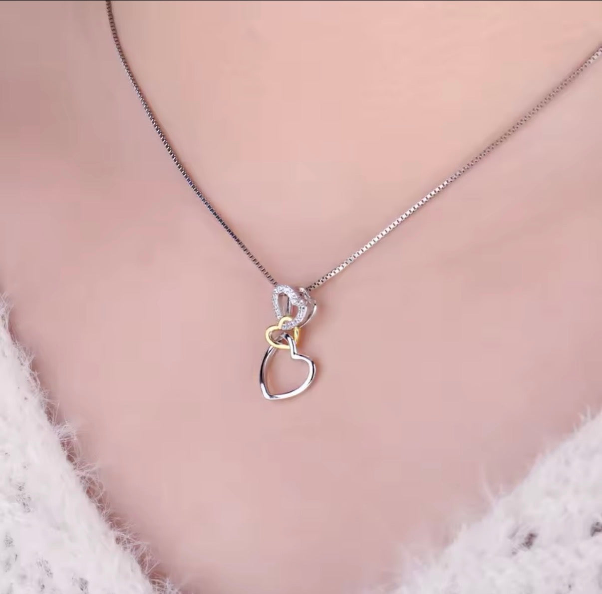 TRINOVA – Collana Triplo Cuore Armonia