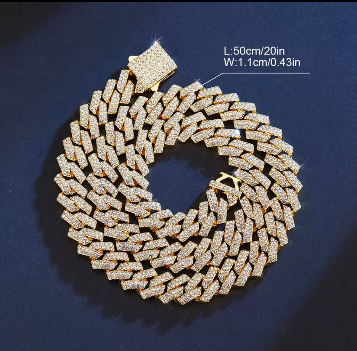 DRIPHAVEN – Catena cubana con diamanti