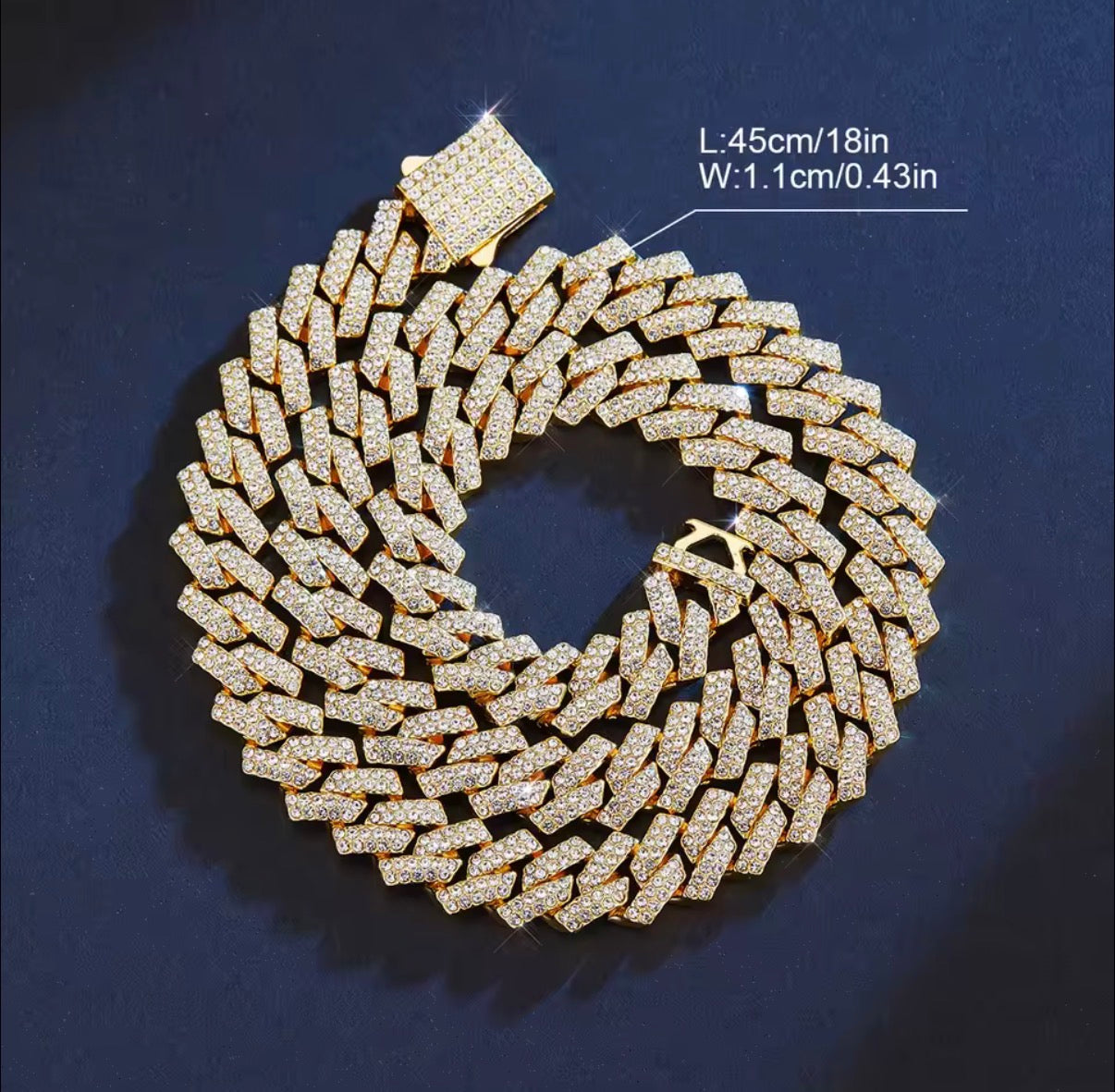 DRIPHAVEN – Catena cubana con diamanti